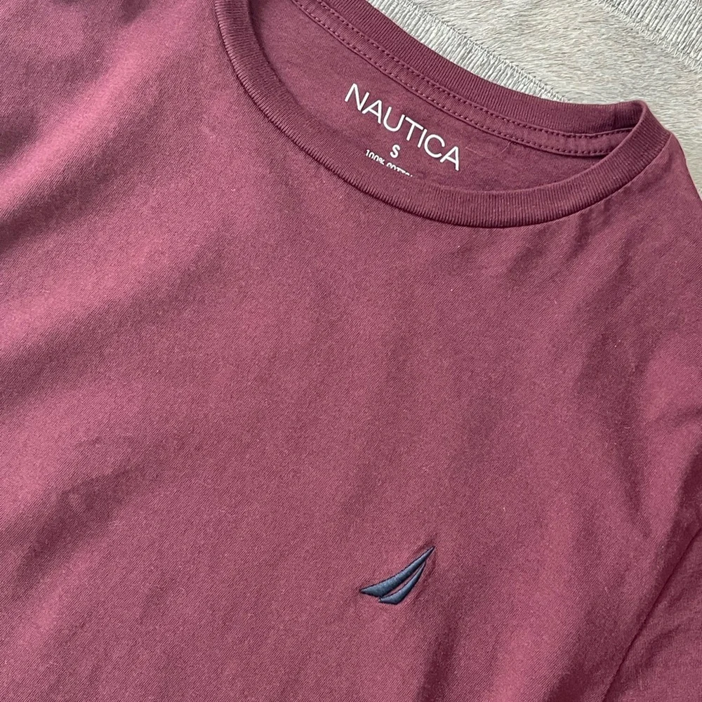Nautica maroon color long sleeve tee ⛵️ - Picture 2 of 4